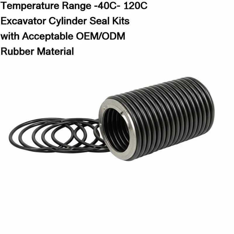 Temperature Range -40C- 120C Excavator Cylinder Seal Kits with Acceptable OEM/ODM and Rubber Material