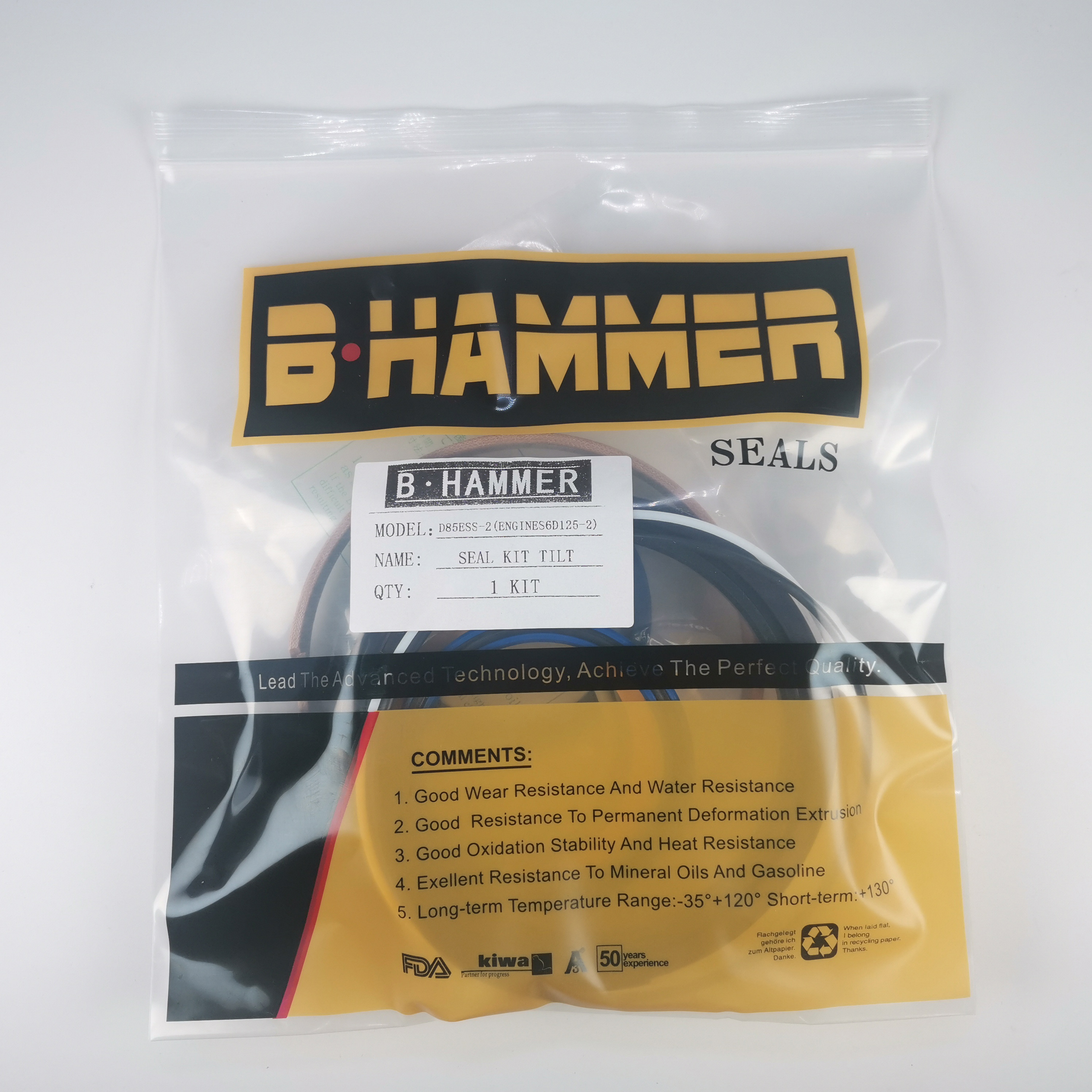 Komatsu Loder D85ESS Tilt Cylinder Seal Kit 7079852140