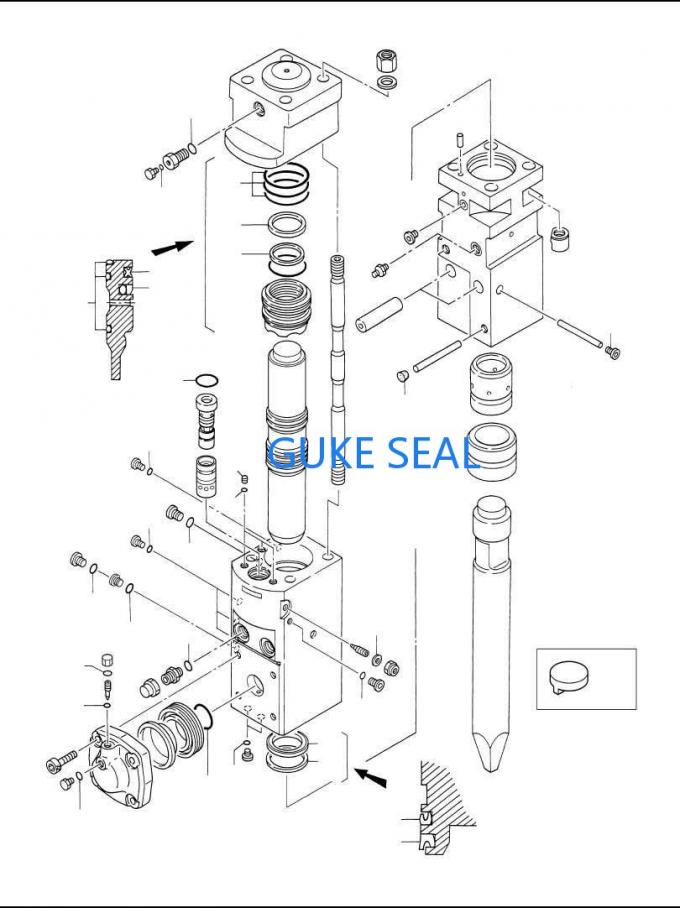 65mm Hydraulic Breaker Seal Kit for Furukawa HB5G Oil Resistance