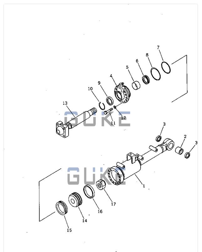 Komatsu Dozer D85ESS Tilt Cylinder Seal Kit 7079852140